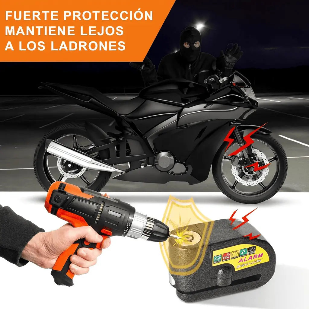 ¡El Candado con Alarma que TODO Motero Necesita!