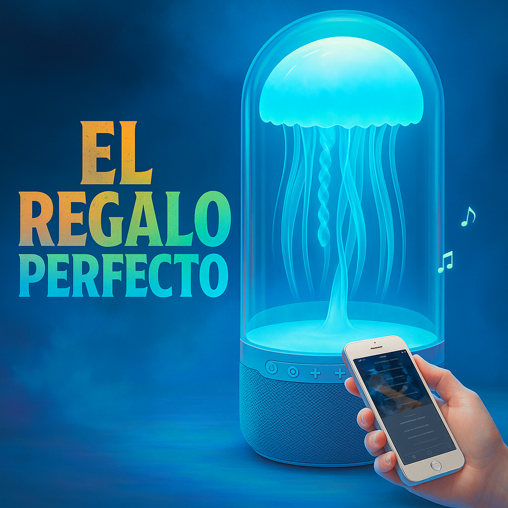 LAMPARA LED  PARLANTE TIPO MEDUSA